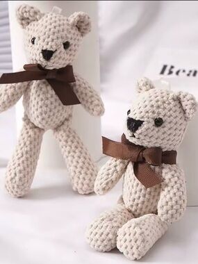 Teddy Bear Plush Keychain Bag Charm